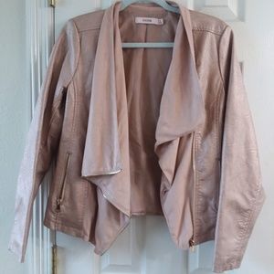 Rose Gold Leather Jacket